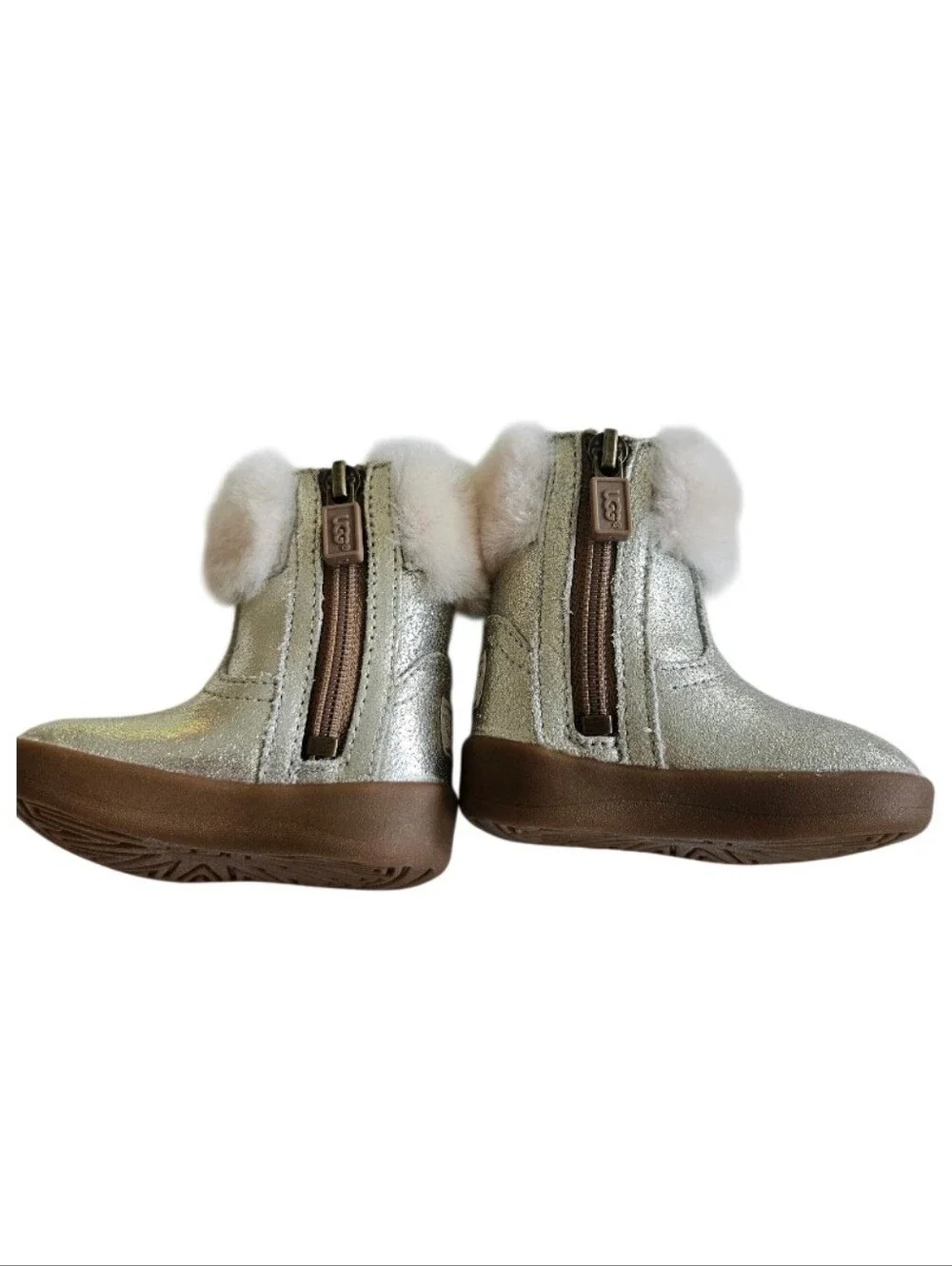 NWOT UGG Baby Jorie II  Metallic Brown Toned Sole Suede Boots